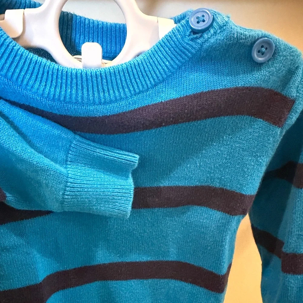 The Children's Place Baby Boys Blue Stripe Sweater Size 9-12 Months